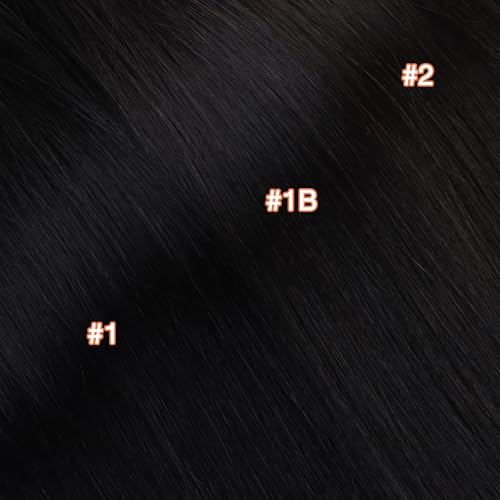 GOO GOO Invisi Edge Clip in Hair Extensions, Machine-Injected PU Invisible Weft, Virgin Human Hair, Beginner-friendly, 16 Inch 130g 7 Pcs Dark Brown, Ideal for Weddings Parties