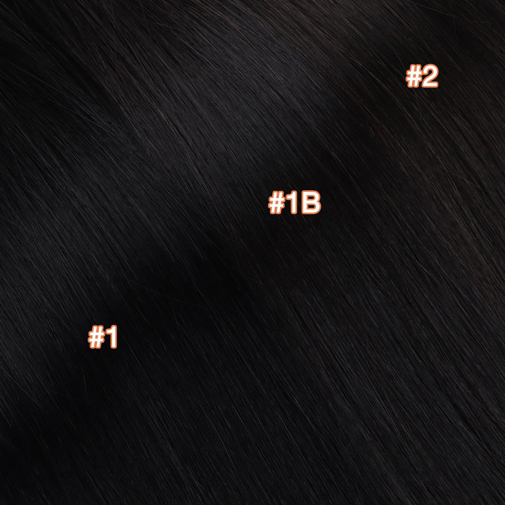 GOO GOO Invisi Edge Clip in Hair Extensions, Machine-Injected PU Invisible Weft, Virgin Human Hair, Beginner-friendly, 16 Inch 130g 7 Pcs Dark Brown, Ideal for Weddings Parties