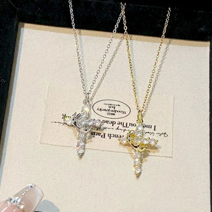 Eternal Grace – Cross & Crown Necklace