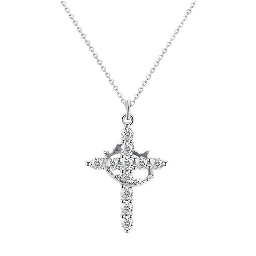 Eternal Grace – Cross & Crown Necklace