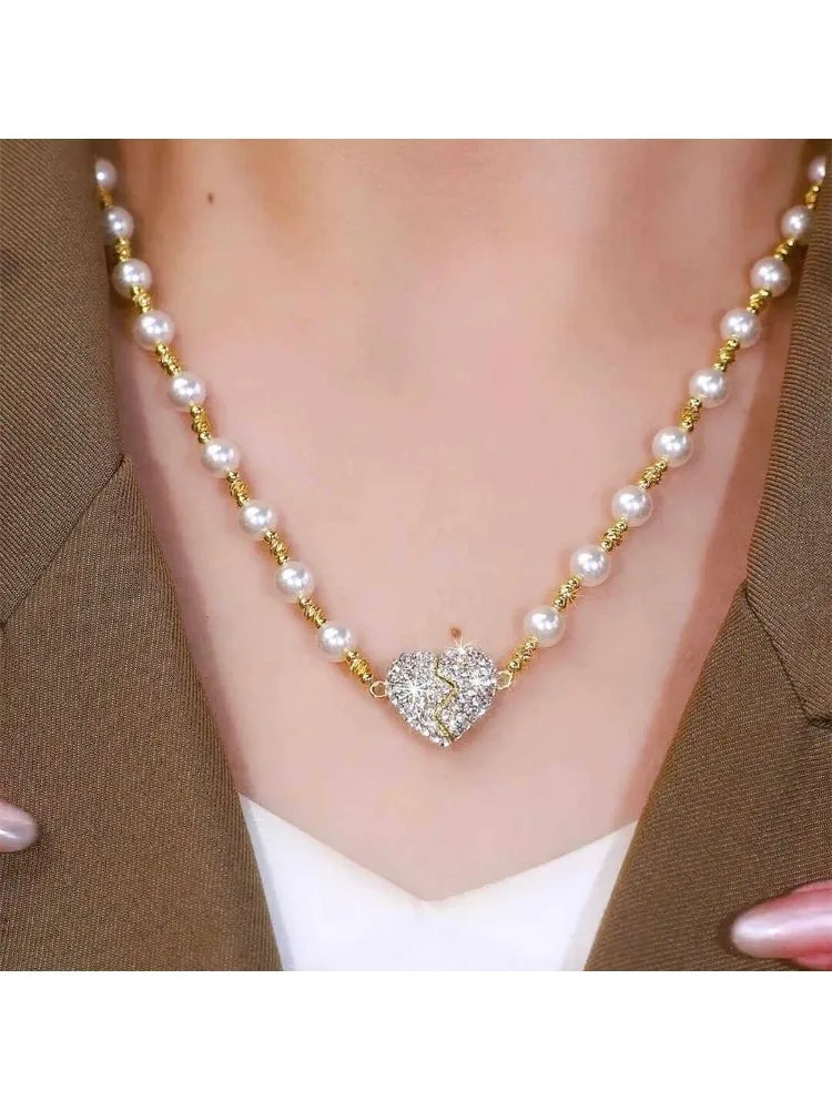 MagniHeart™ Pearl Necklace 💫 — Elegant, Romantic & Unique