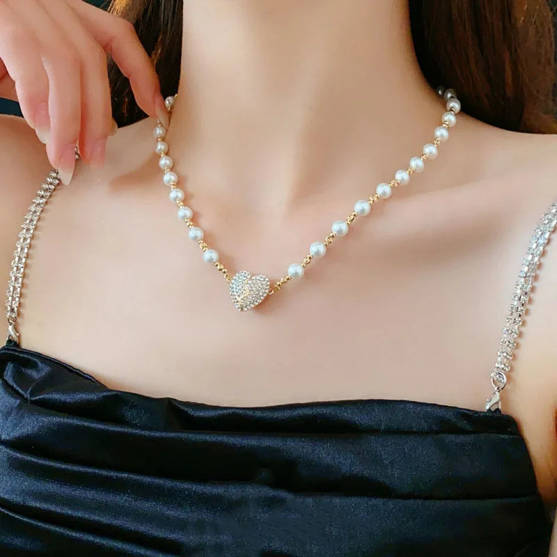 MagniHeart™ Pearl Necklace 💫 — Elegant, Romantic & Unique