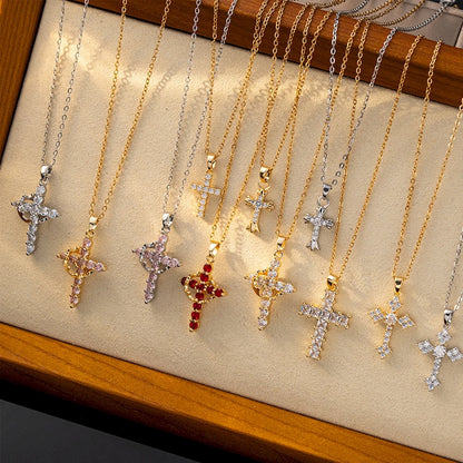 Eternal Grace – Cross & Crown Necklace