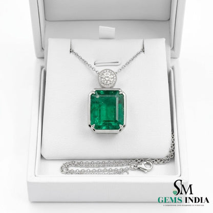 Octagon Green Emerald Pendant Necklace – Fine Jewelry Gift for Her