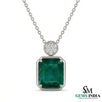 Octagon Green Emerald Pendant Necklace – Fine Jewelry Gift for Her