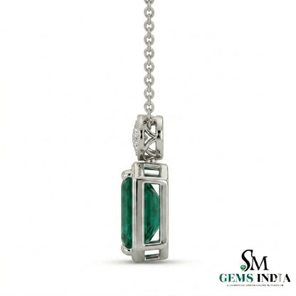 Octagon Green Emerald Pendant Necklace – Fine Jewelry Gift for Her